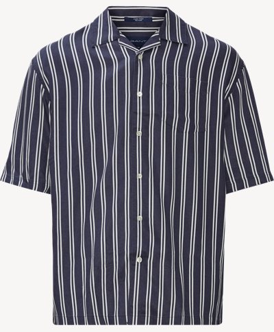 Pure Prep Lyocell Stripe Camp Shirt Relaxed fit | Pure Prep Lyocell Stripe Camp Shirt | Blå